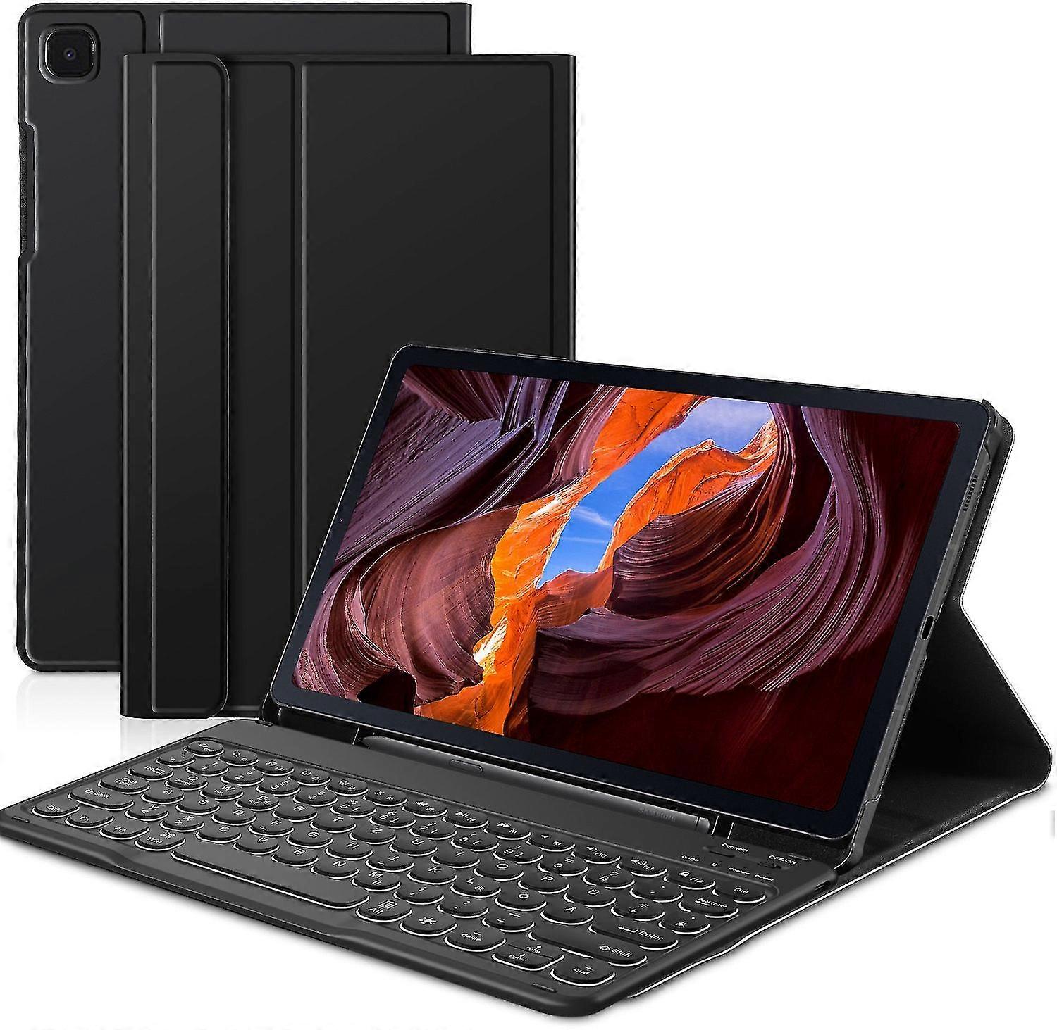 For Samsung Galaxy Tab S6 Lite/s6 Lite (2022) Adjustable Stand Leather Tablet Case With Detachable Keyboard