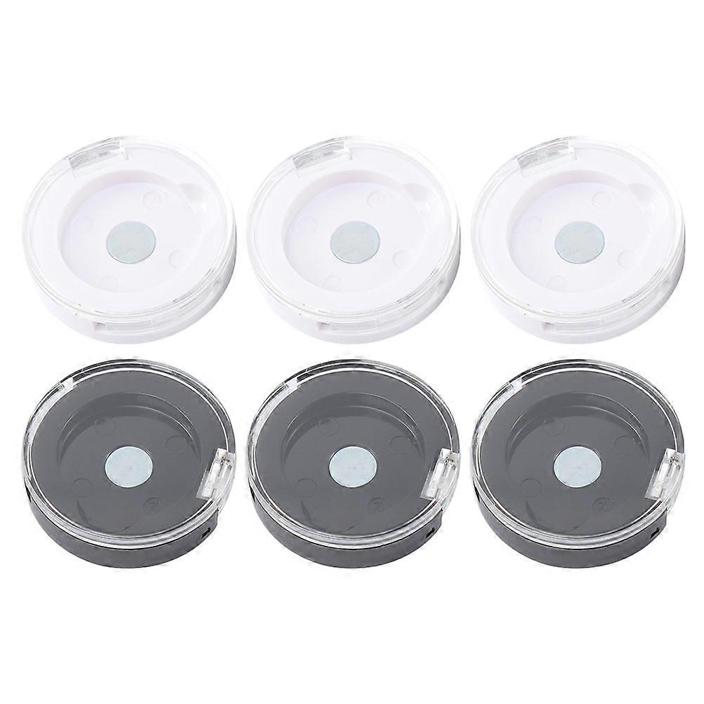 6pcs Single Color Eyeshadow Case Empty Box Eyeshadow Sub Packaging Container