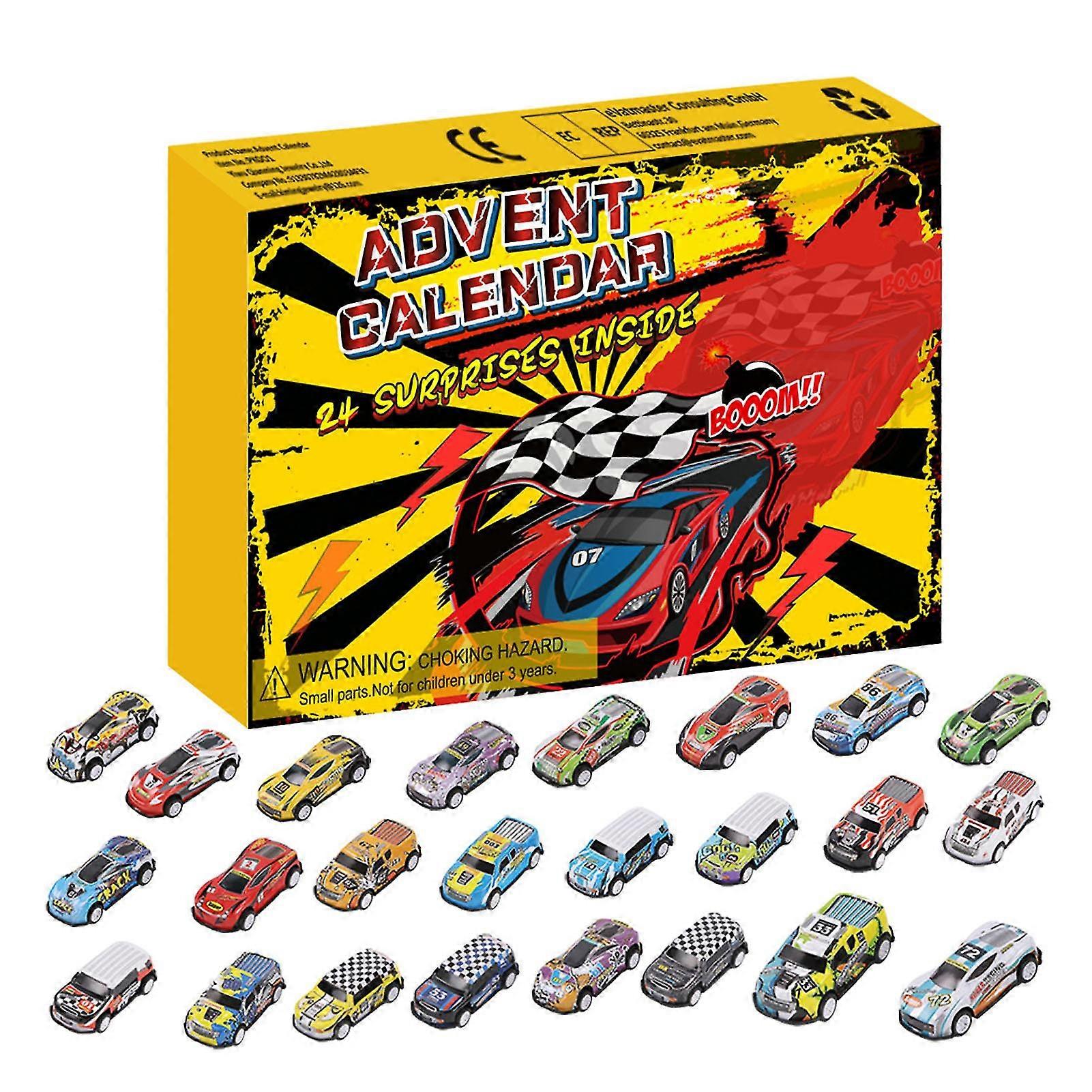 Χριστουγεννιάτικο ημερολόγιο Advent 2022 Boys Advent Calendar Αντίστροφη μέτρηση 24 ημερών με 24 διαφορετικά αγωνιστικά αυτοκίνητα Δροσερές διακοπές δώρου Χριστουγέννων