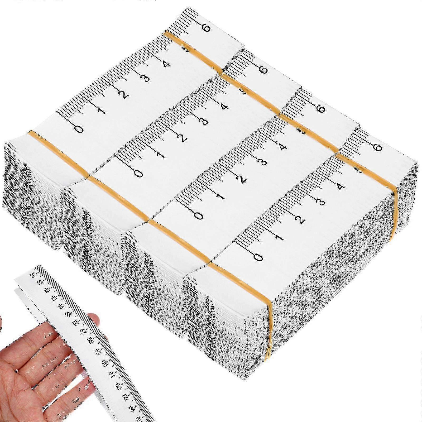 100 Pcs Paper Tapes Measure Disposable Paper Measuring Tapes Double-scale Body Measurement Tapes Flexible Wound Measuring Rulers