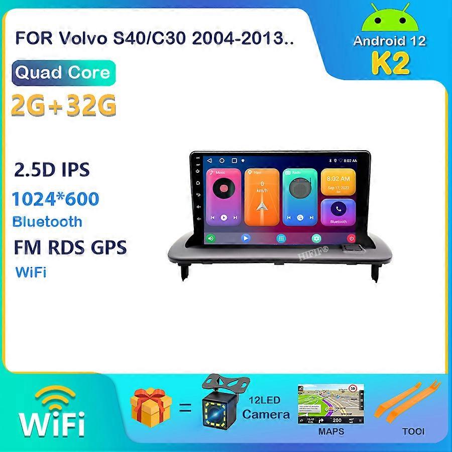 6G+128GB Android 12 Car Multimedia Player For VOLVO C30 S40 C70 2006-2012 GPS Navi Radio navi stereo IPS Touch screen head unit