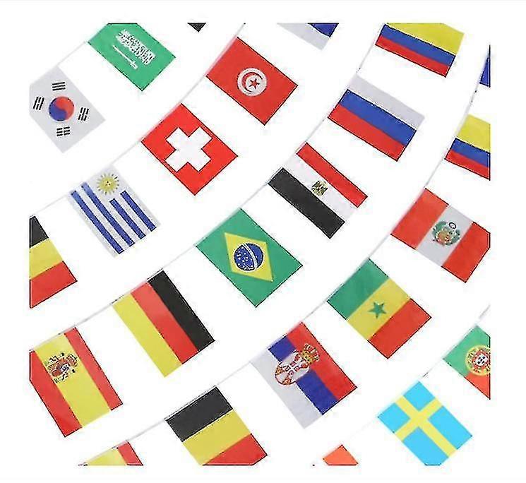 32 Länder String Flag, International Bunting Wimpel Banner