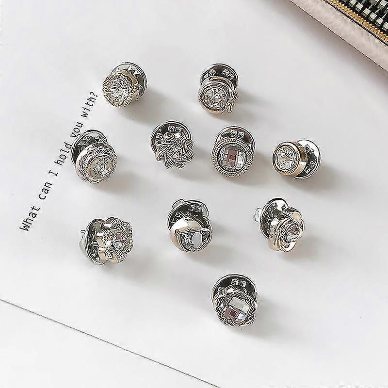 Söt praktisk antireflex broschklänning halsringning pärlnål kläder fast brosch kvinnor tjej mode smycken tillbehör