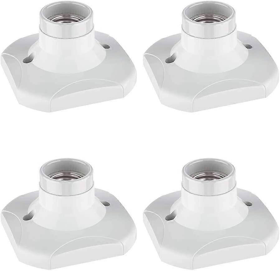 E27 Ceramic Light Bulb Socket, 4 pcs E27 Lamp Socket Holder Base for Lamp Holder E27 Wall Socket for