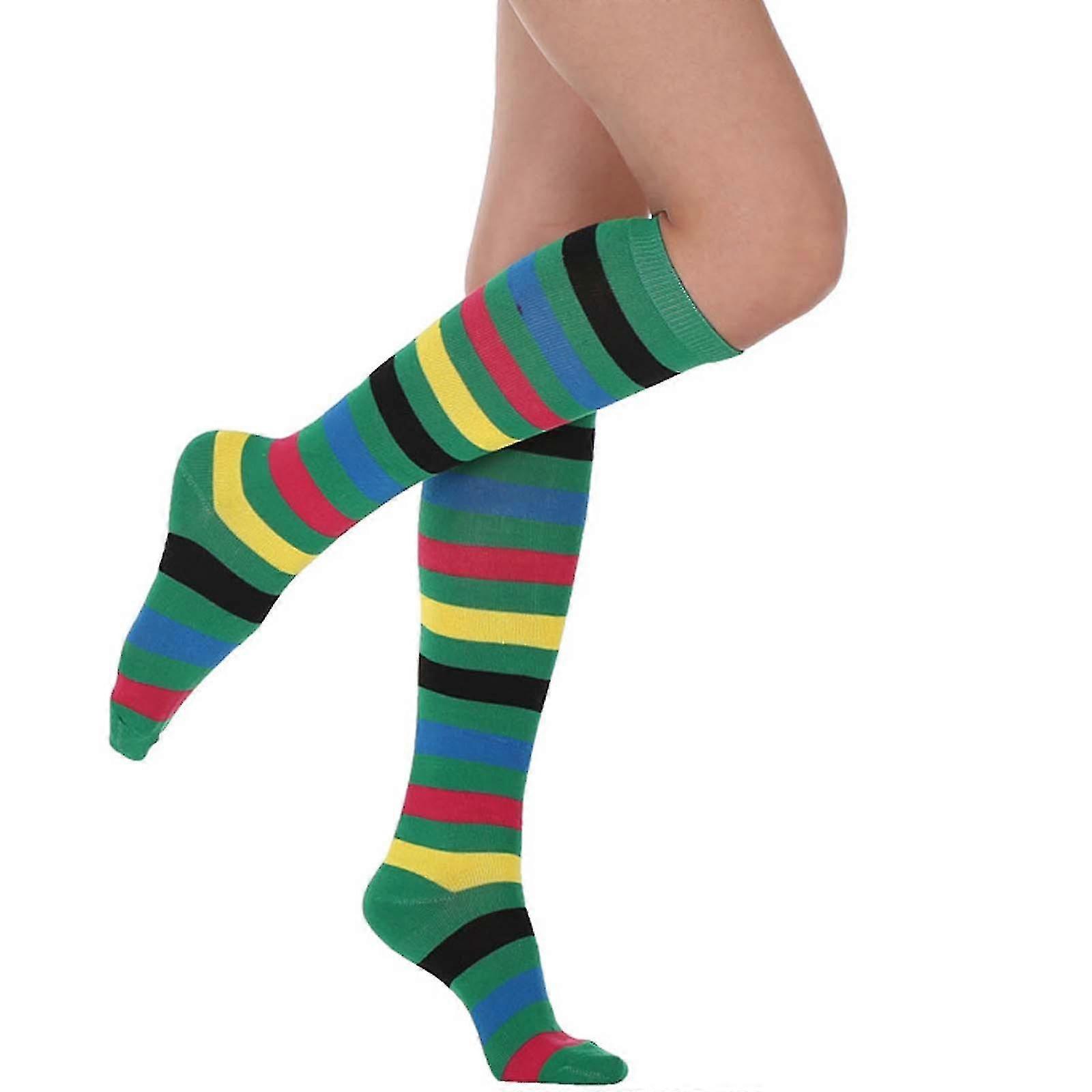 Donna Stripe Mini Lunghezza Cosplay Cotone Moda Calzino Lungo Calze Comode