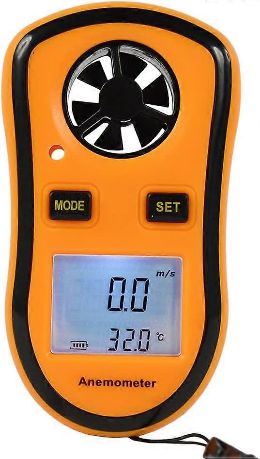 Portable LCD Wind Speed Meter Backlight Wind Speed Meter for RCD Drones Helicopter Windsurfing
