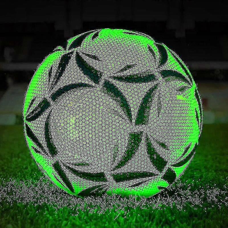 2022 新しいスタイルの発光サッカーボール反射ナイトグローフットボールサイズ 4 5 Pu 滑りにくいボール大人の子供のトレーニング Futbol