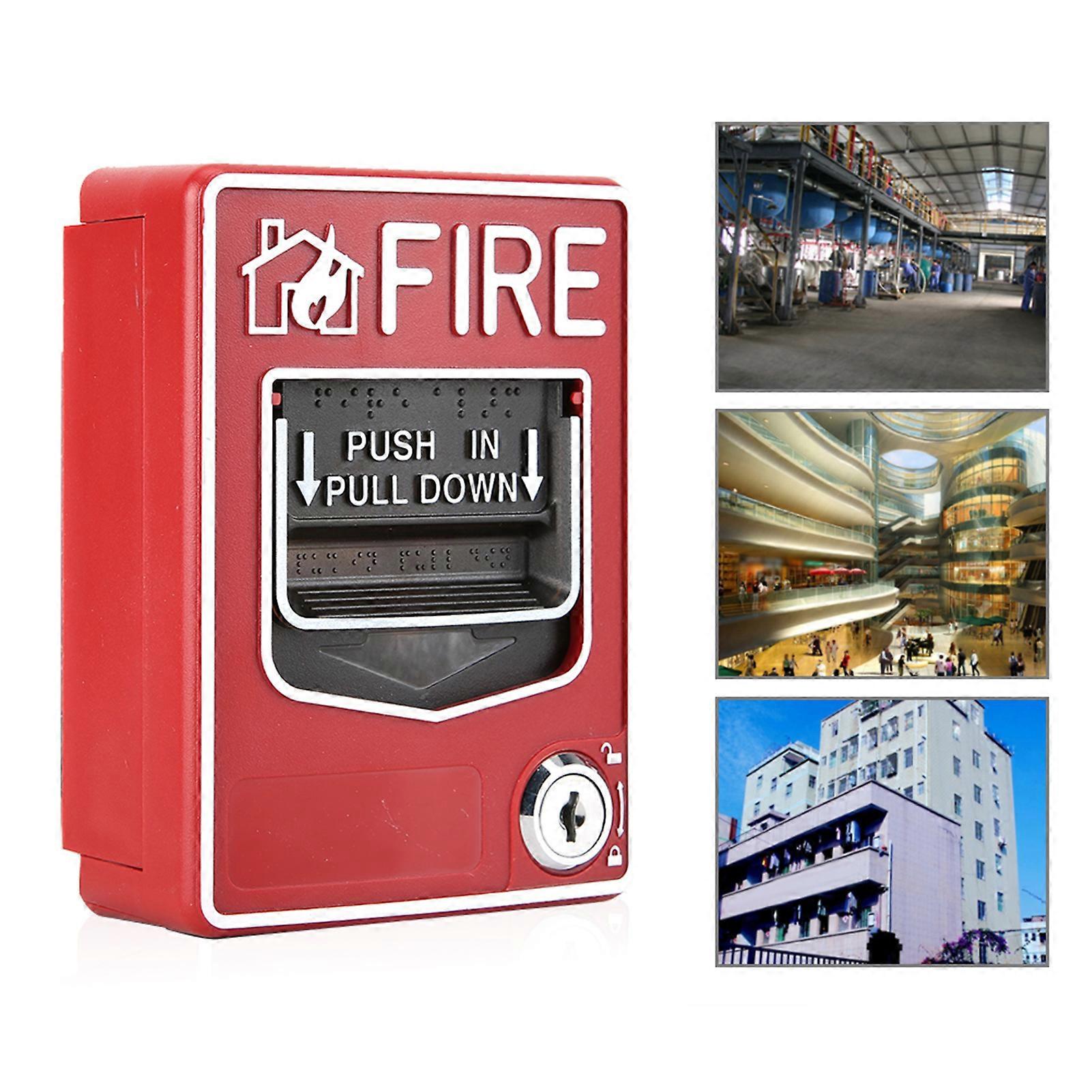 SSRGV 9-28VDC Manual Multiple Wire System Safety Fire Pull Station Alarm Button Call Point Safety
