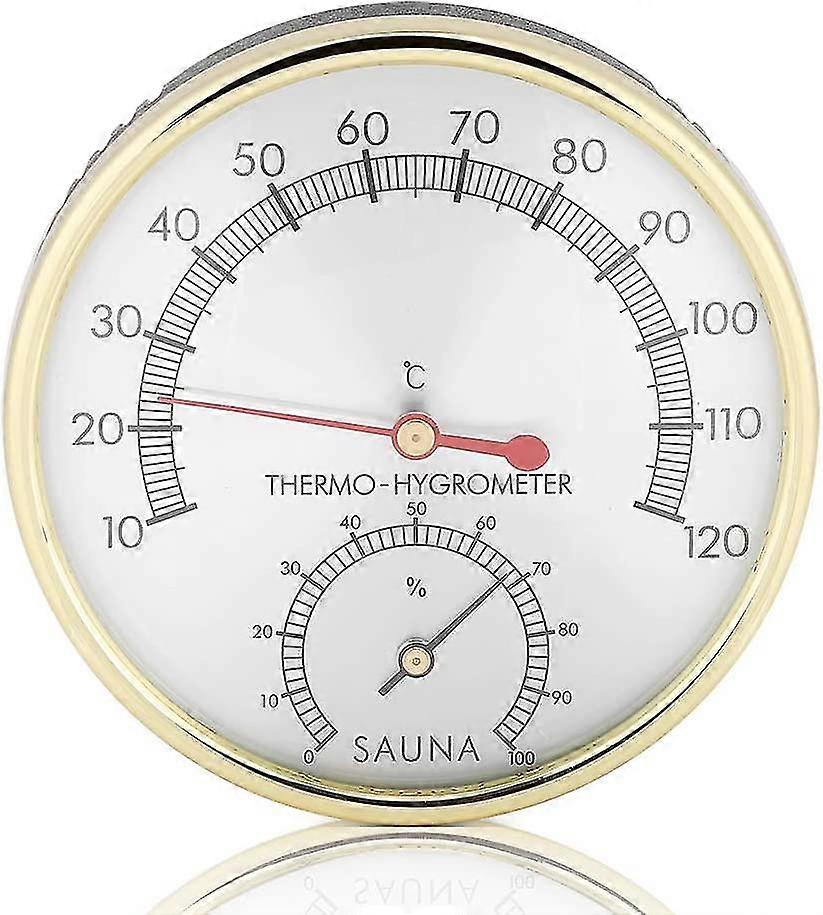 In 1 Sauna Room Thermometer Hygrometer, Celsius Meter Indoor Humidity And Temperature Monitor With High Temperature Resistant Metal Dial, For Workshop
