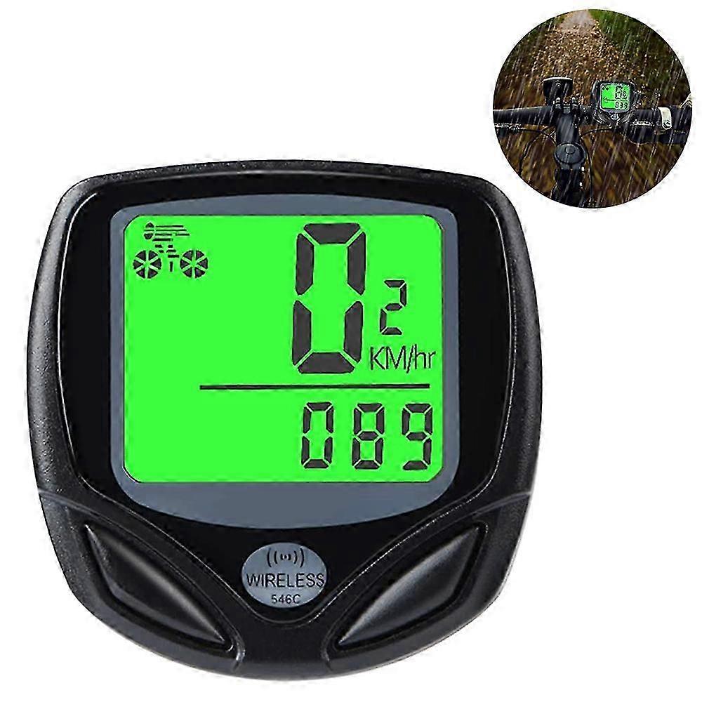 Bicycle Speedometer and Odometer Wireless Waterproof Cycle Bike Computer with LCD Display & Multi-Functions