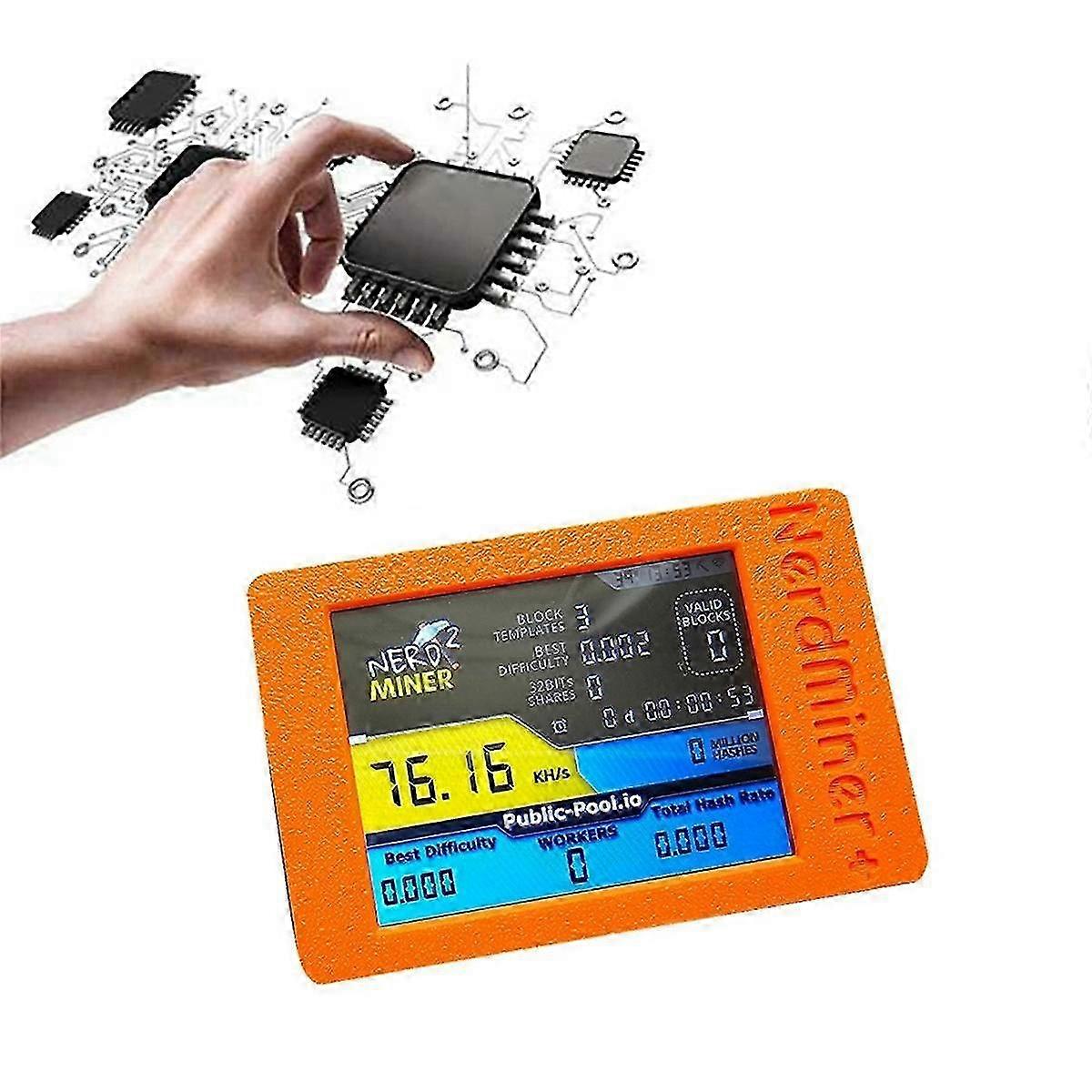 For Nerdminer 77k/s Hashrate With 2.8-inch Screen Btc Lottery Solo Miner  Bitcoin Nerd Miner