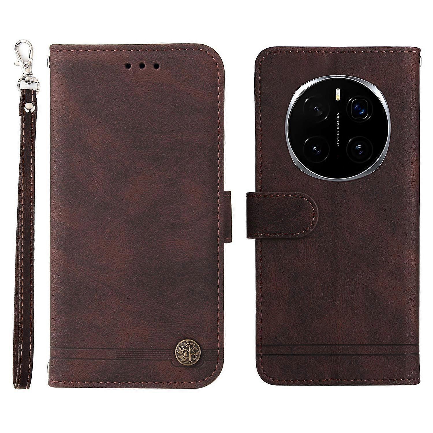 For Honor Magic7 Pro 5G Wallet Case Skin Touch Leather Phone Cover Tree Pattern Hardware