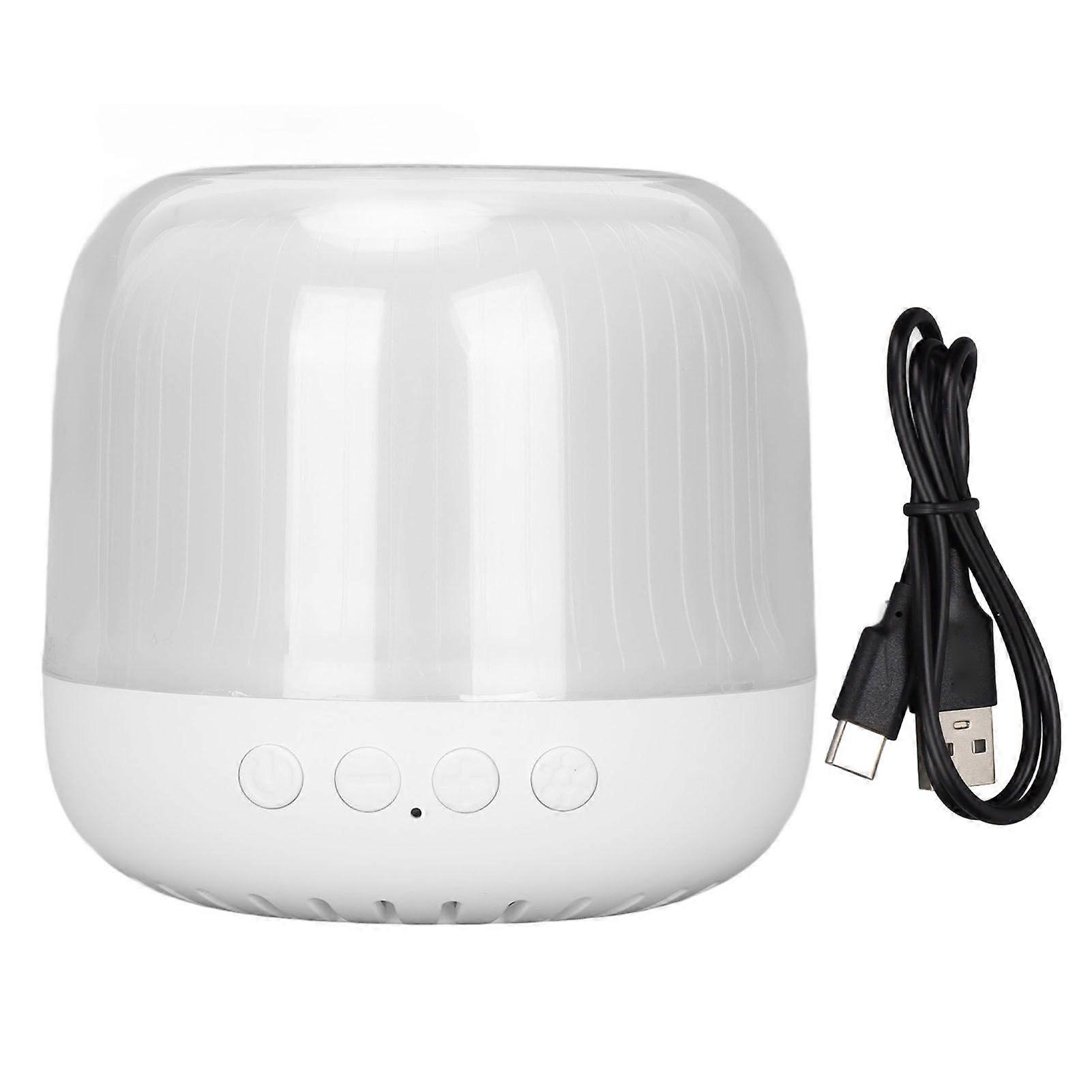 Bluetooth Speaker Stereo 4 LED Changing Modes Support Memory Card Wireless Speaker with 4 Color Light White