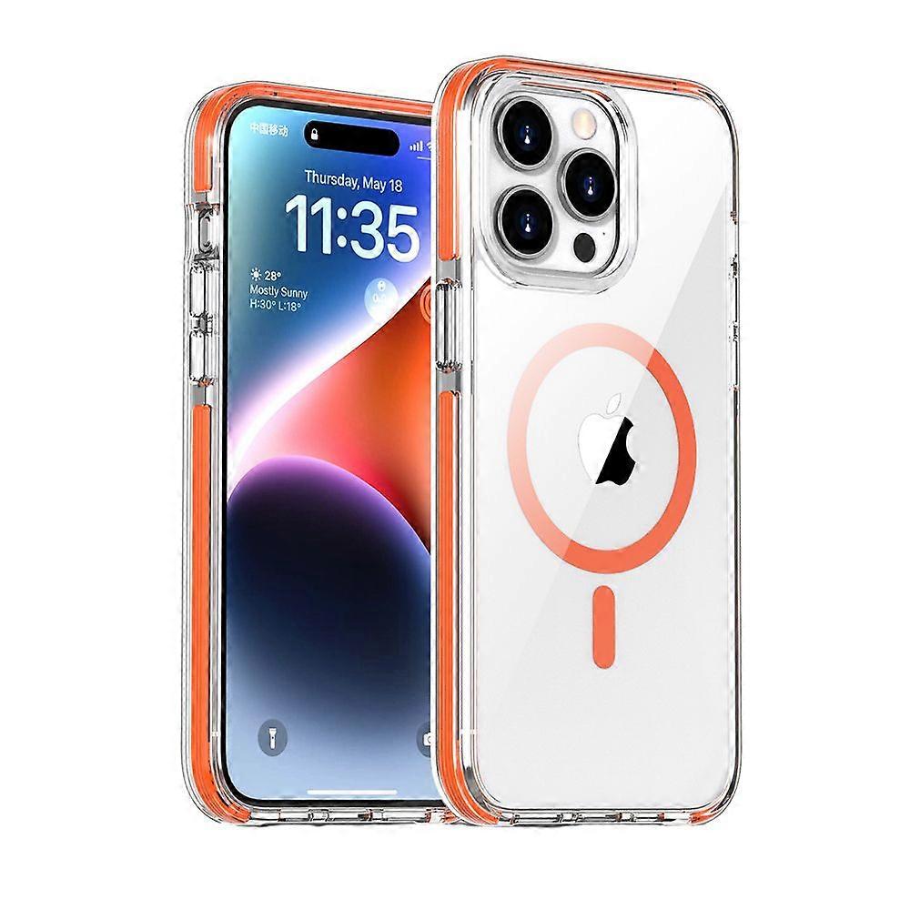 IPhone 15 Pro Case Magnetic Shockproof Translucent Slim Protective