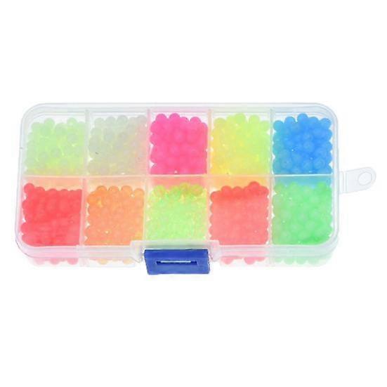 1000Pcs/Box Fishing Bright Assorted Colors Luminous Fishing Round Shaped Bead Soft Bead for Lake