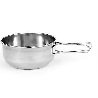Tigela de sopa dobrável em aço inoxidável para caminhadas Utensílios de piquenique para acampamento ao ar livre grande 700ml