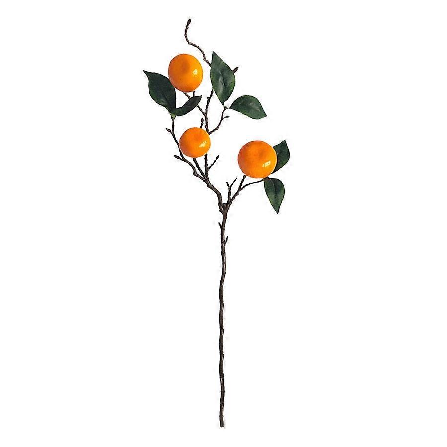 Decorative 3 Head Faux Lemon Stems - Perfect for Home, Office, and Parties
