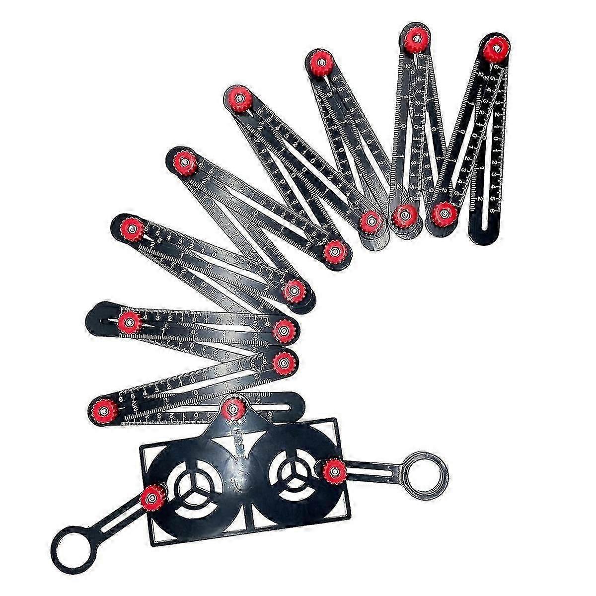 16 Fold Multi Angle Measuring Ruler with Opening Locator, 16 Sided Angle Finder Measurement,Ceramic