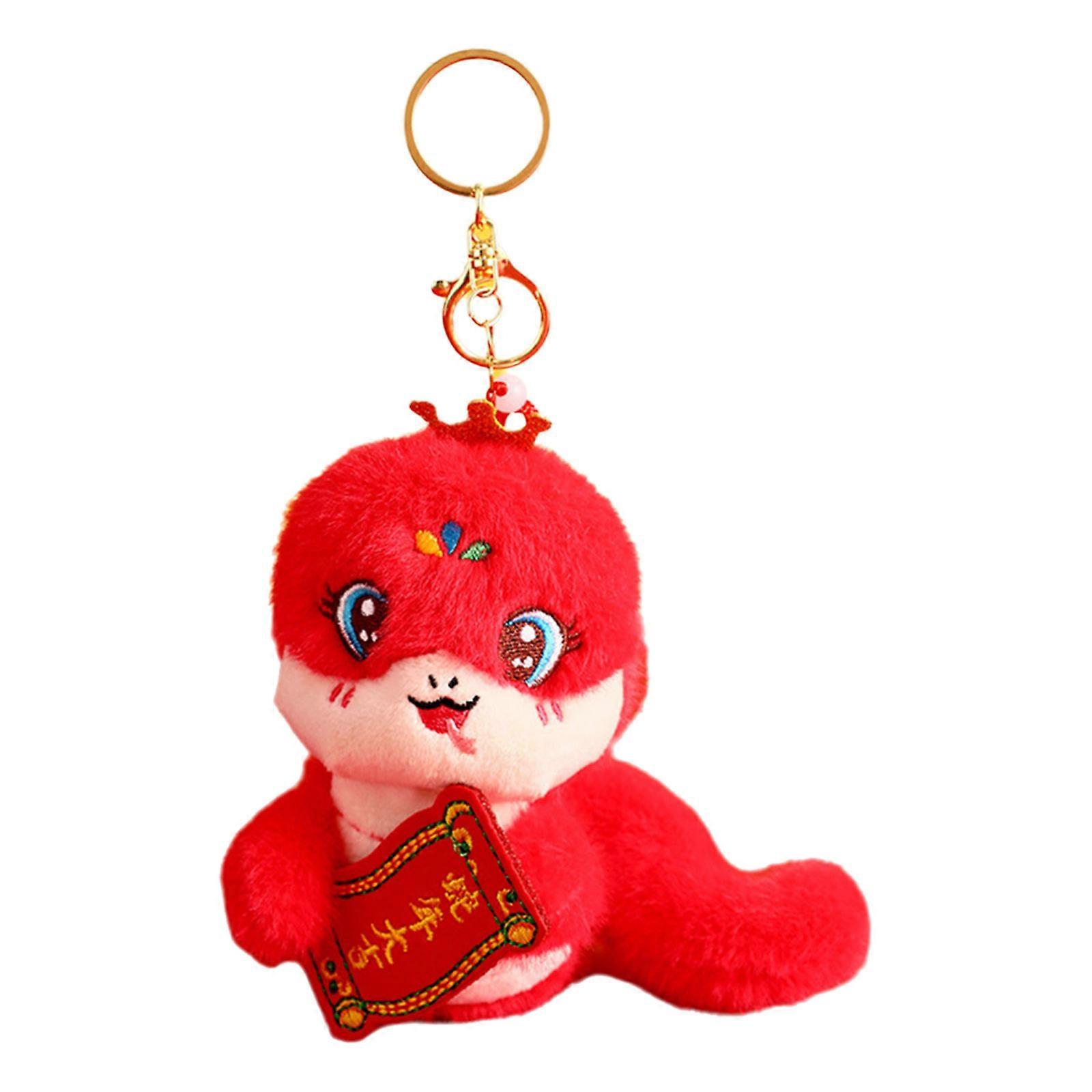 Lovely and Stylish Snake Sturdy Plush Fashion Accessory Portable for Decorating Key Phones and Rearview Designs