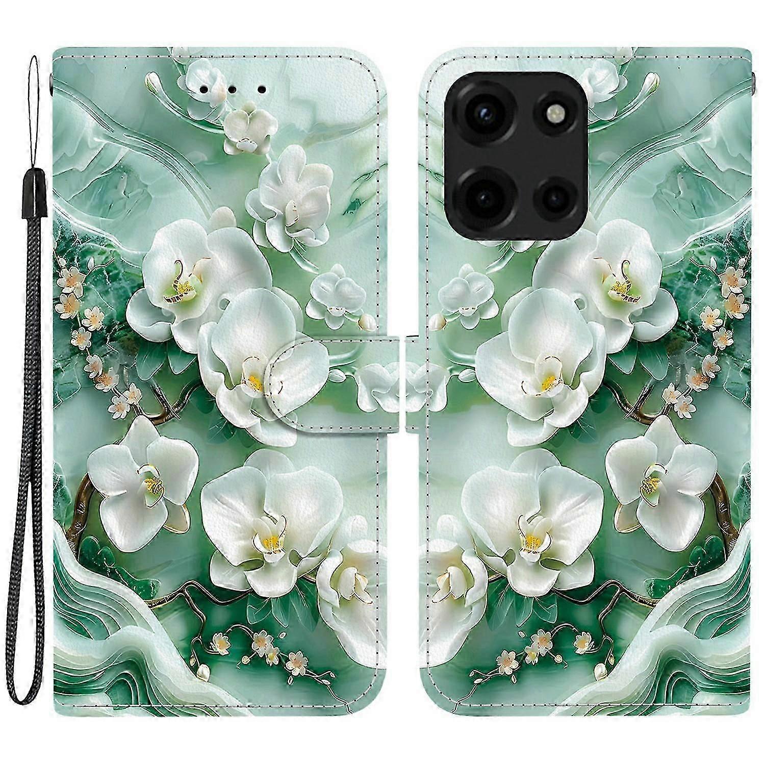 For Motorola Moto G 5g (2025) Case Pattern Printing Anti-drop Leather Flip Wallet Phone Cover With L