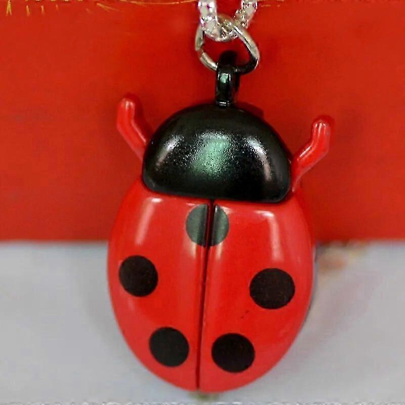 Uusi luova muoti pieni leppäkerttu taskukello muoti asusteet taskukello ihana ylellinen kaulakoru-yvan