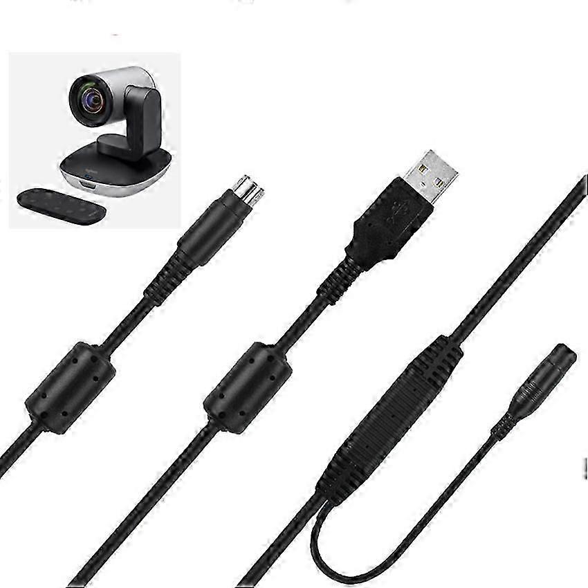 Logitech CC2900e / 3500e / 2900ep / 3000e / PTZ Pro için Kamera Güç Kablosu Veri Kablosu
