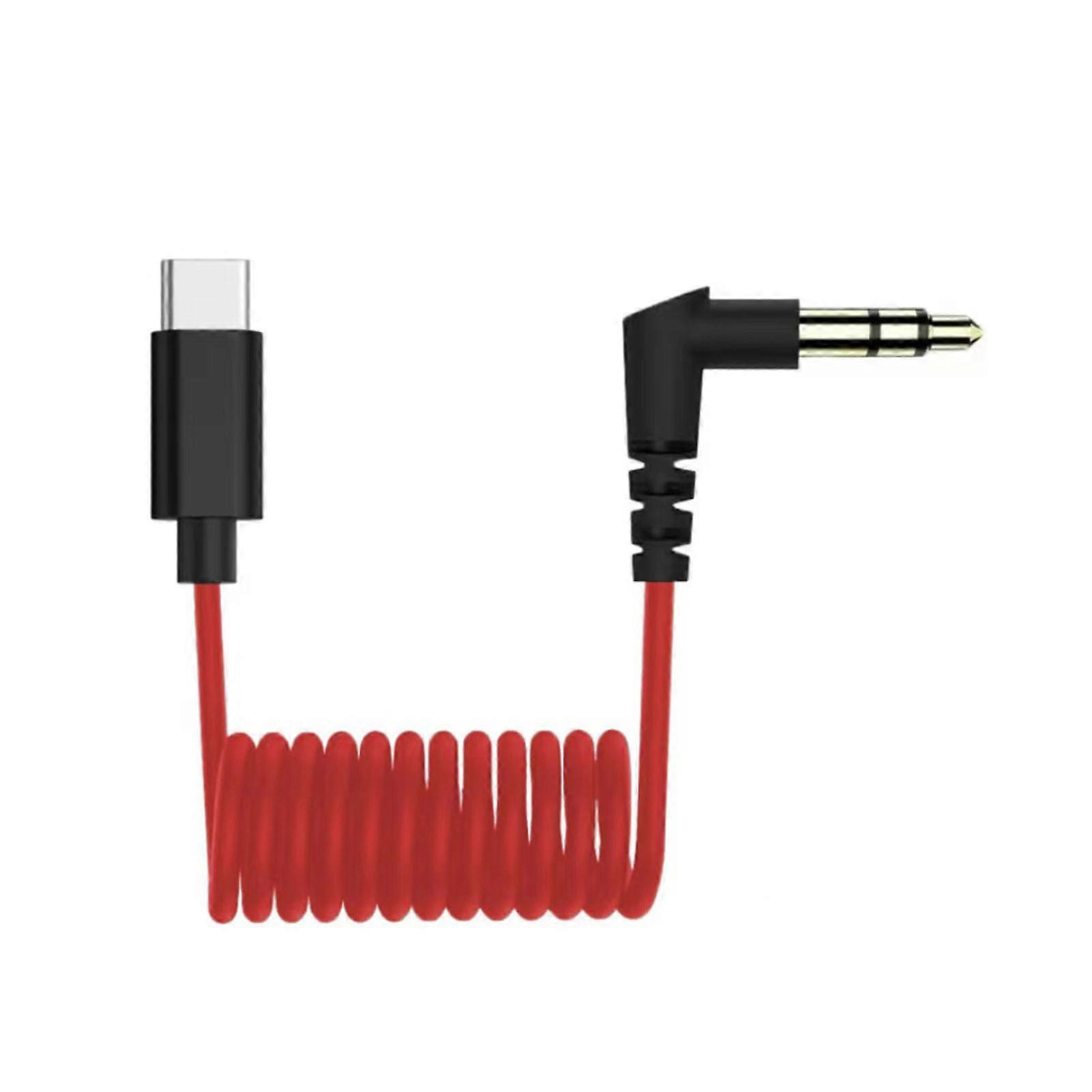 Flexible USB C Microphone Cable USB C Microphone Cord for Versatility Use with Smartphones Cameras and Sound Recorders