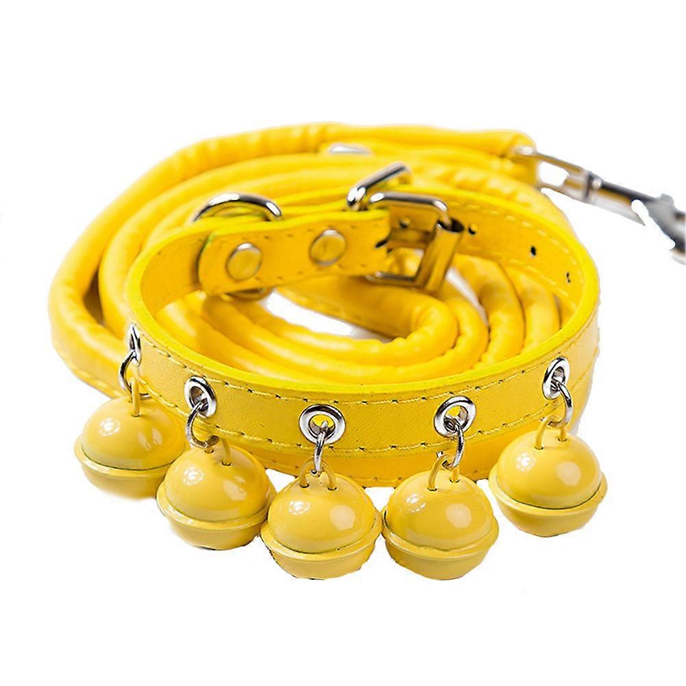PU Leather Soft Pet Collar with Bell for Dog Cat