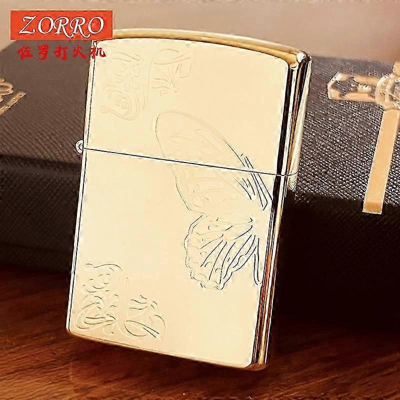 Briquet coupe-vent en laiton kérosène personnalisé perle créative nickel ip or mode rétro pour petit ami