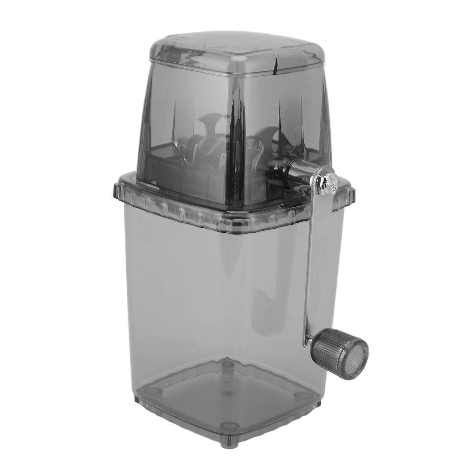 Hand Cranked Ice Crusher Clear Rustproof Multifunctional Manual Ice Crusher for Home Kitchen