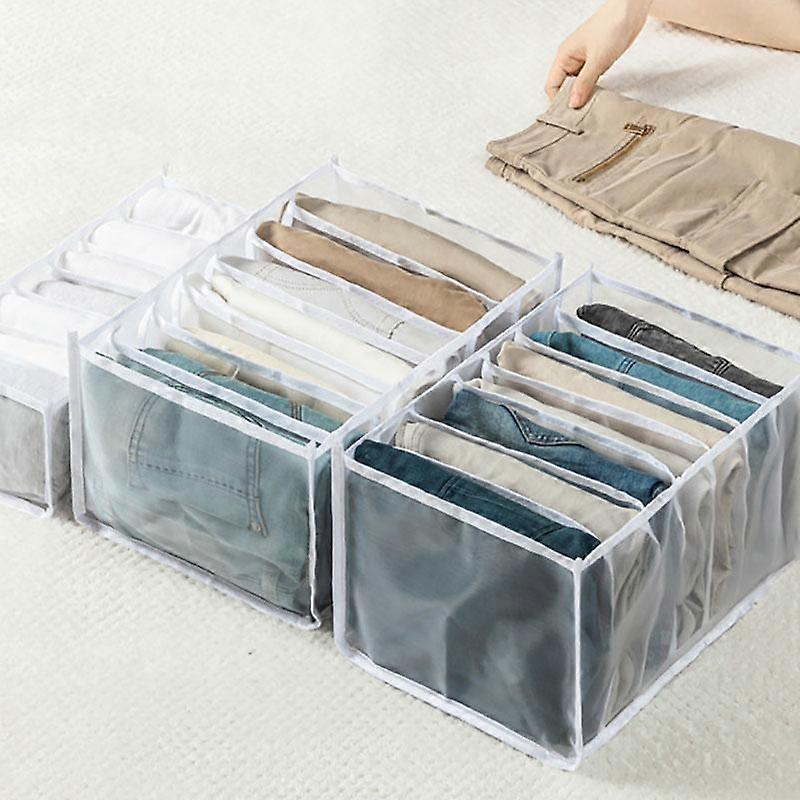 1PC Stacking Pants Compartment Storage Box Closet Clothes Drawer Mesh Separation Box T-shirt Jeans