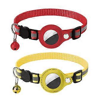 Lightweight & Comfortable Cat Collar, Designed for AirTag Integrated Holder, Reflective & Breakaway Safety Buckle, Easy to Clean for Active Cats