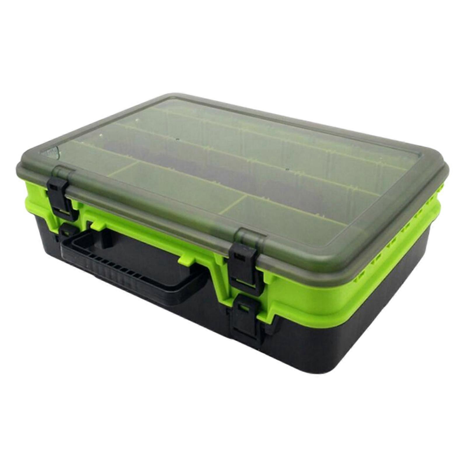 Fishing Box 2 Layer Trout Salmon Box Sea Perch Flies Red