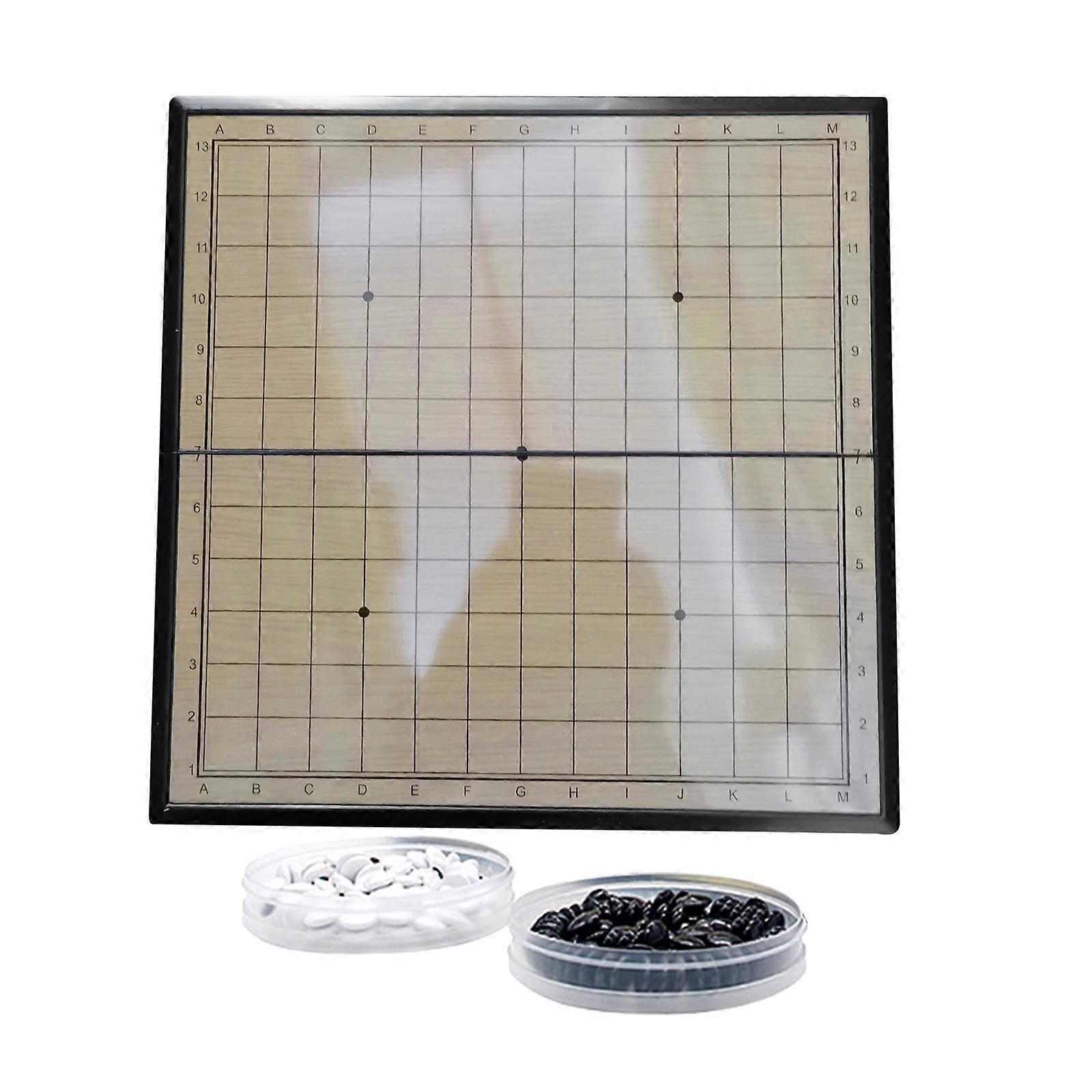 Go Chess Board Game Set Folding with Chess Pieces for Camping Adults