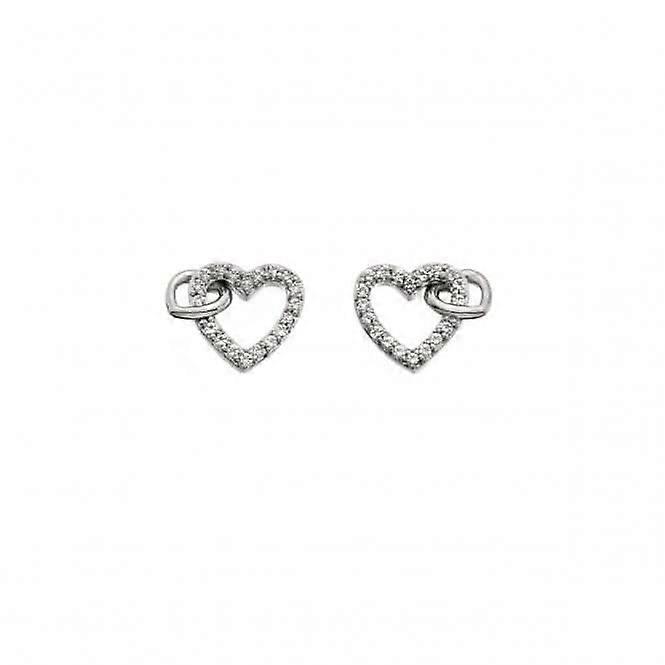 Hot Diamonds Sterling Silver Togetherness Open Heart Earrings DE605