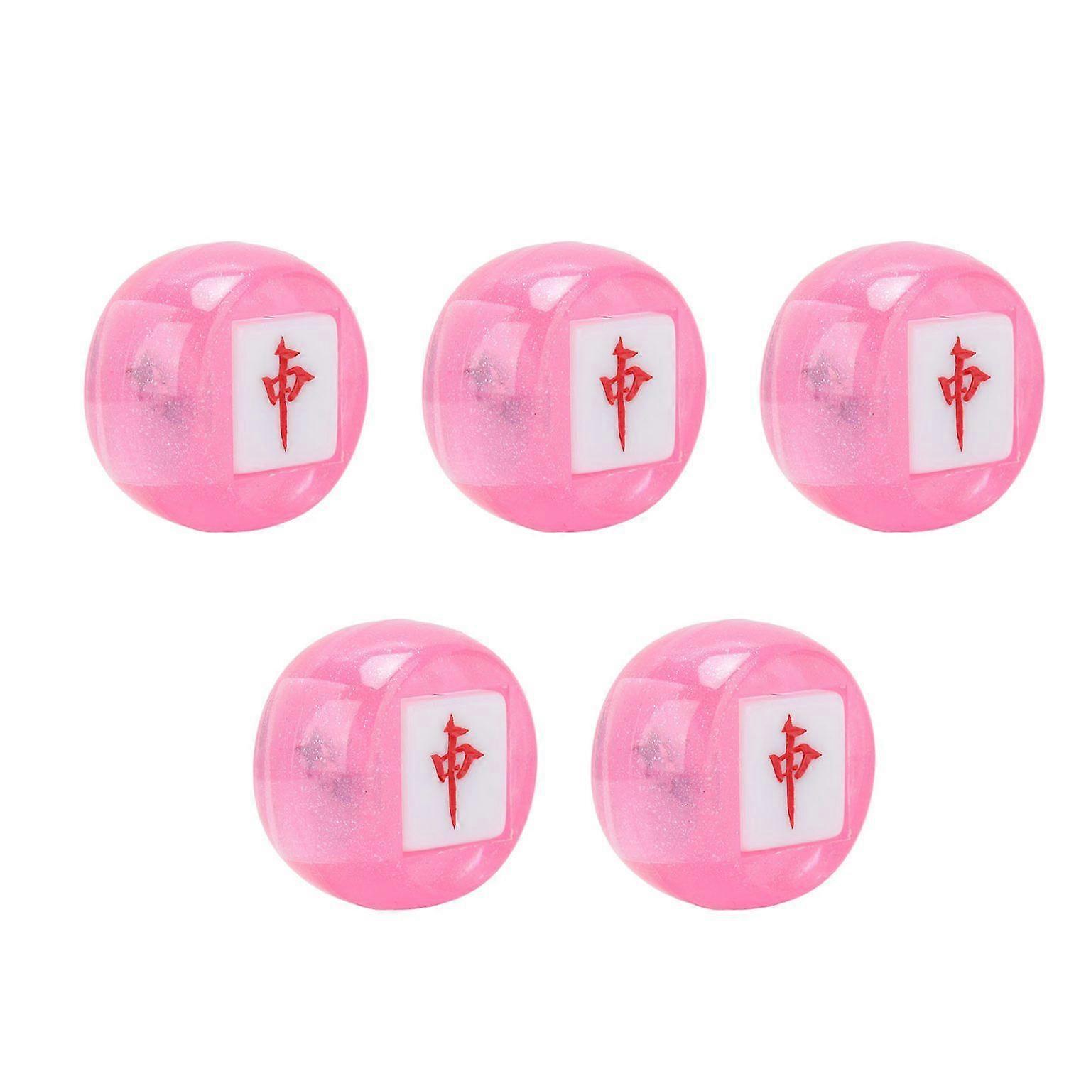 Chinese Character Mahjong Dice Set - Teaching Dice for Board Games (5 Dice)