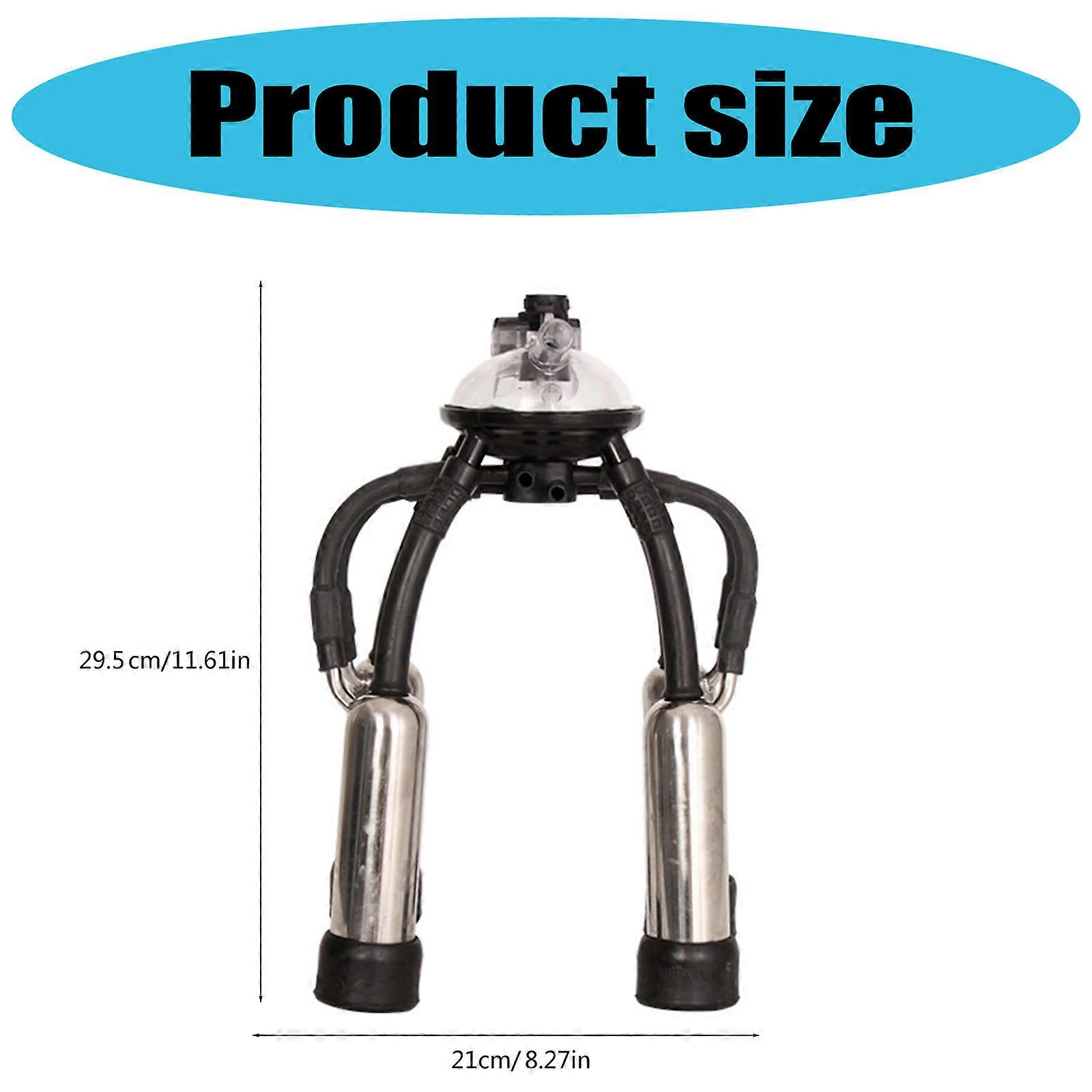 Portable Cow Milking Cluster 240CC/300CC Capacity with Hook and Adjustable for Easy Hanging and Transport of Farm