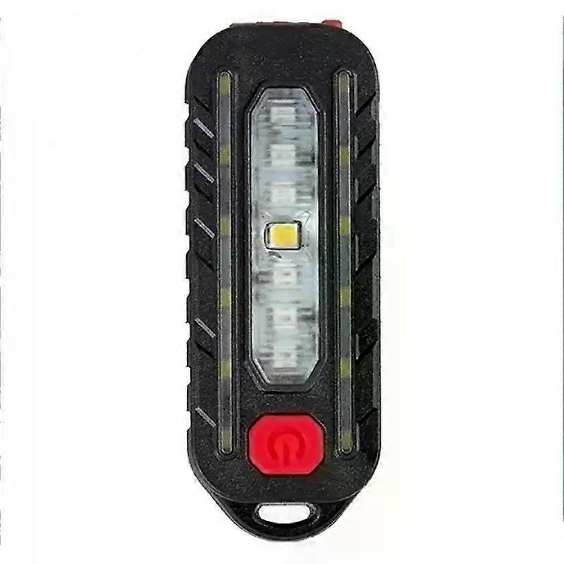 Mini Flashlight Tactical Police Shoulder Light with Clip USB Rechargeable Touch Taillight Helmet Lamp Keychain Light