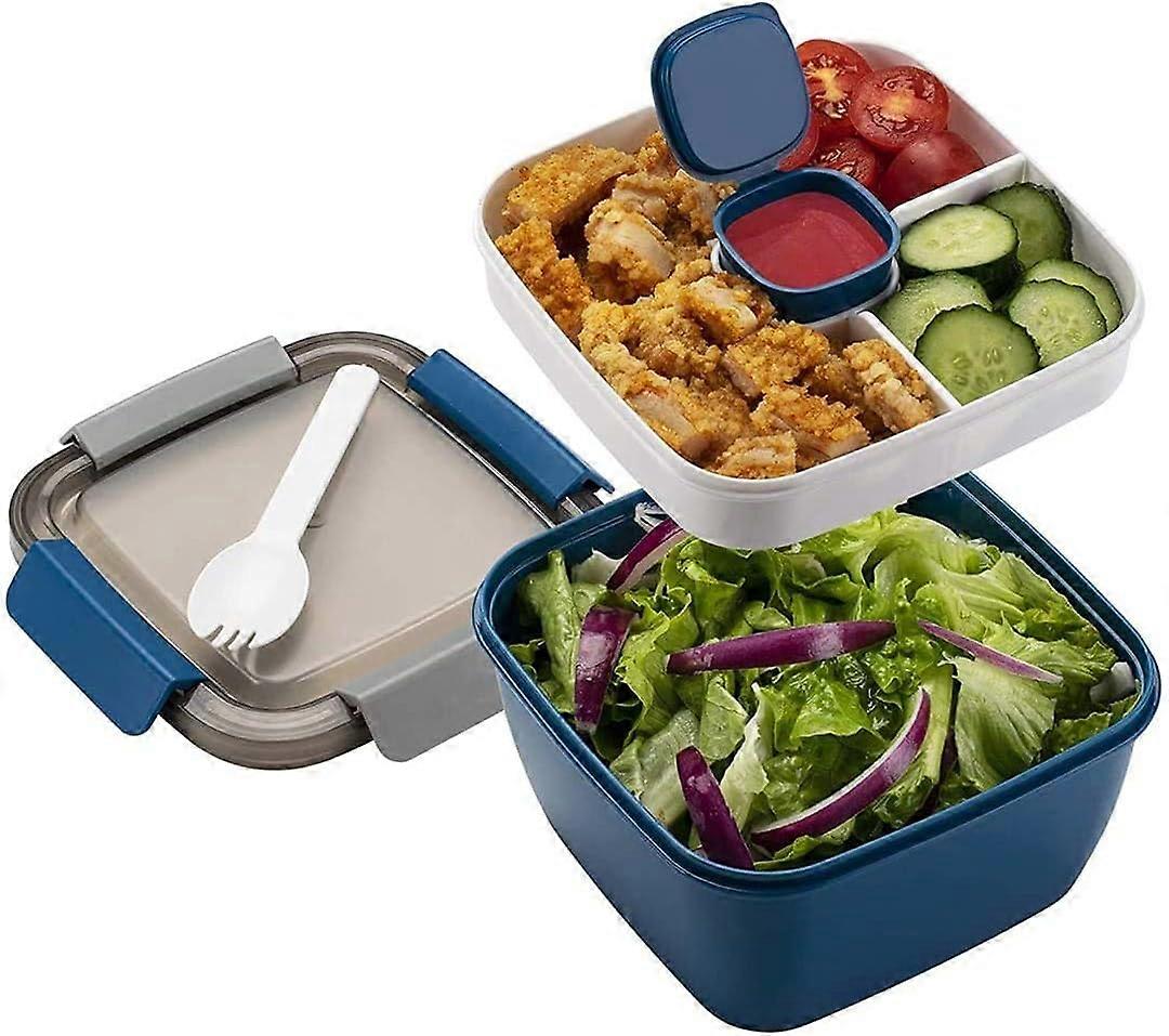 Thin Compartment Microwave Lunch Box for Travel