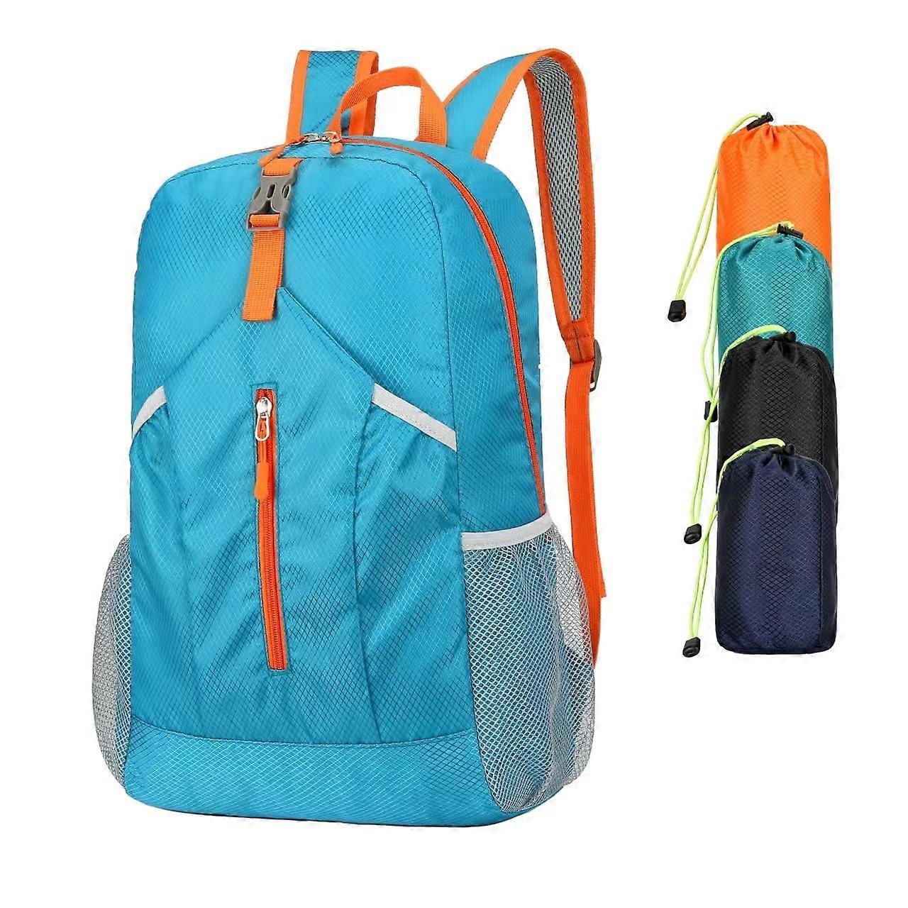 Foldable Water Resistant Backpack for Hiking 25L Lightweight Durable Travel Bag with Adjustable Straps and Multiple Pockets