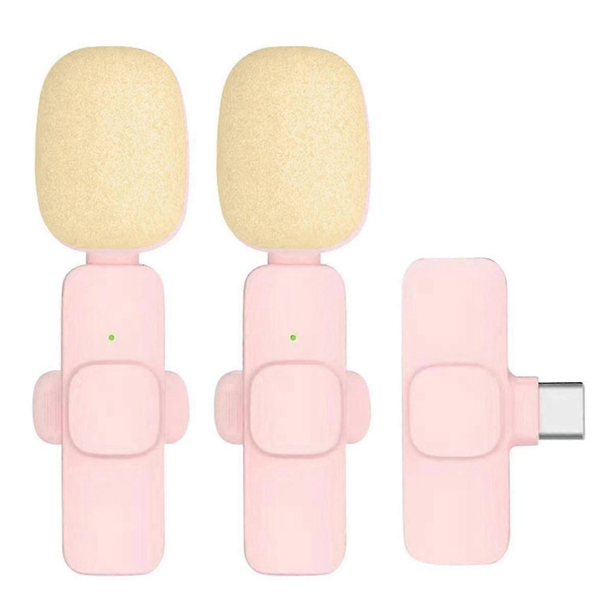 Trådløs Lavalier Mikrofon 1 Til 2 Lavalier Mikrofon Støyreduksjon Mini Mikrofon For Bærbar PC