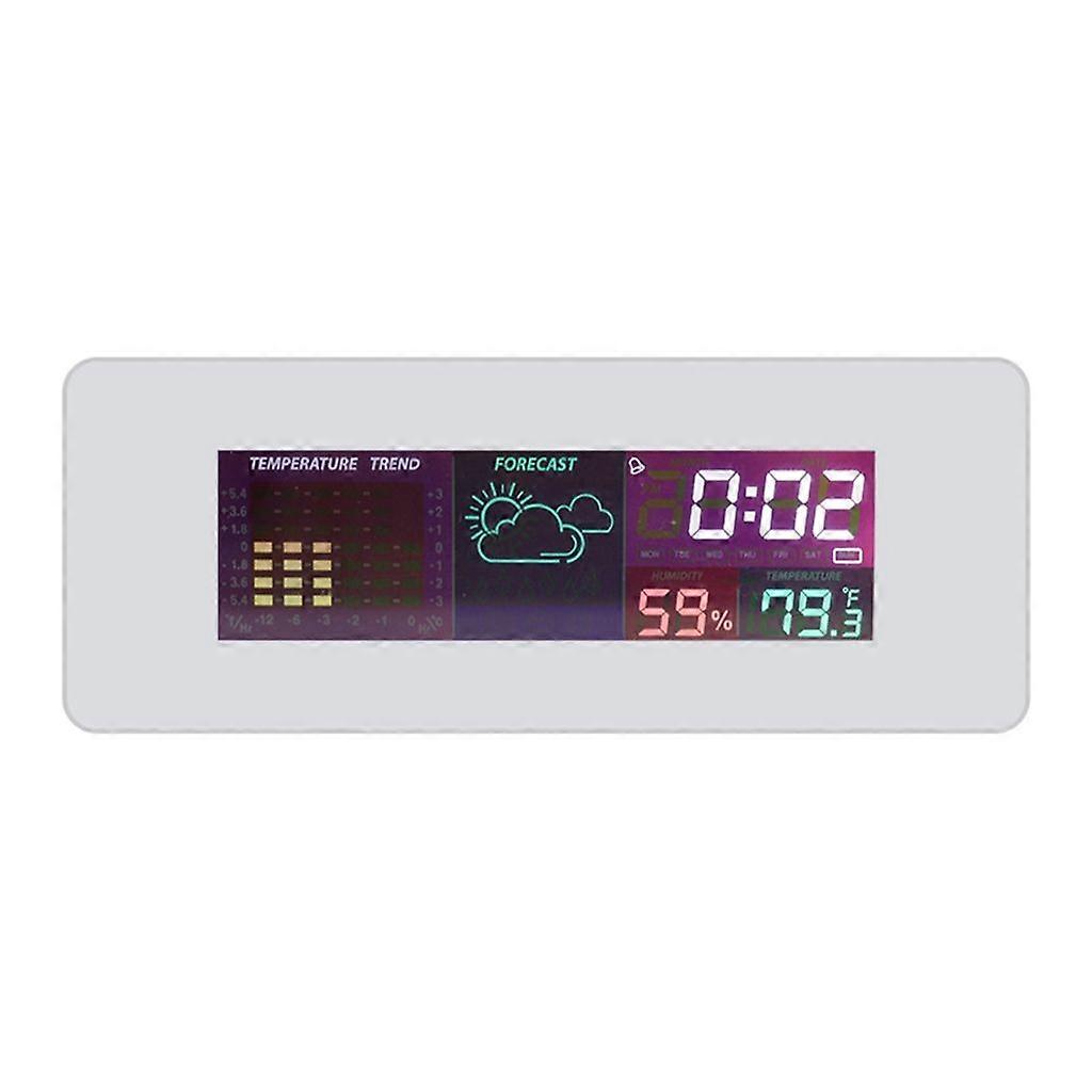 Color Display Thermometer Hygrometer with Alarm Clock Date Function