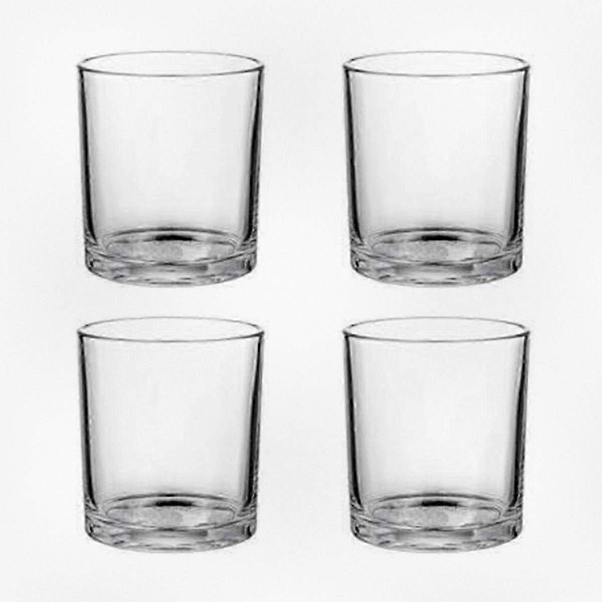 4 Clear Glass Drinking Mugs for Pub Party Beverage