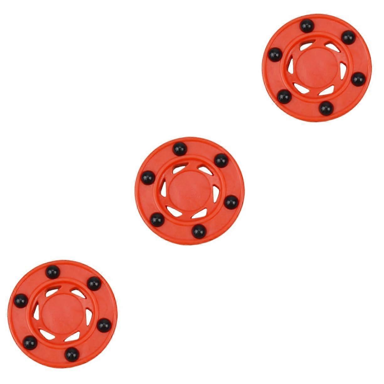 3pcs ανθεκτικό ενσωματωμένο Puck χόκεϋ για και την αίσθηση σφαιρών Puck κατάρτισης παιχνιδιών χόκεϋ δρόμου