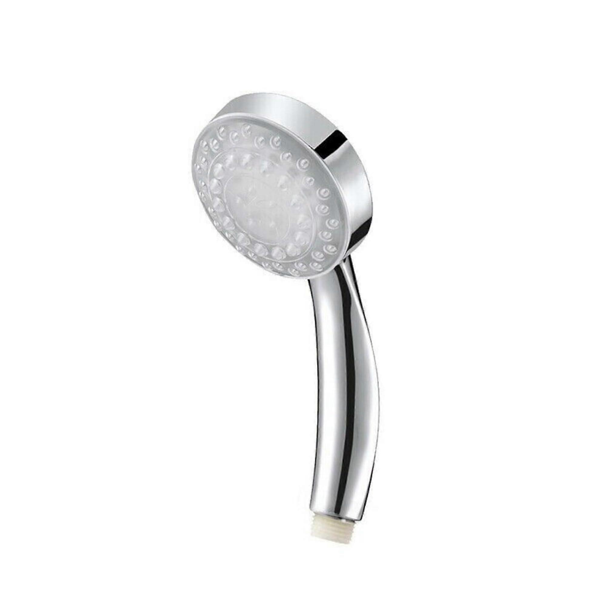 Shower Head Handheld LED Light 7-Color Changing Chrome Silver Finish Rain Shower Head