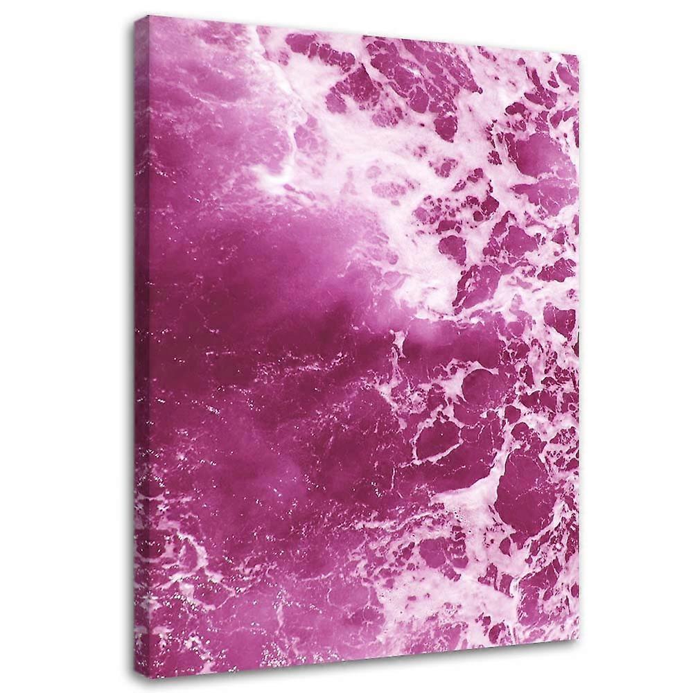 Impression sur toile, Vagues roses - 80x120
