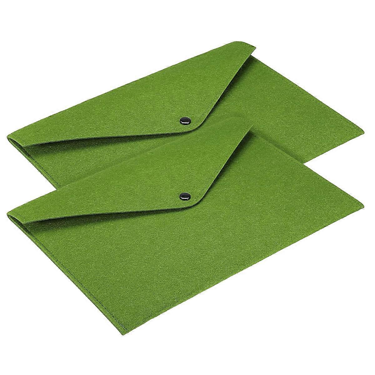 File folders-Felt Folder Expanding File Folder Paper Portfolio Case Letter Envelope A4 Folders (2 Pcs)