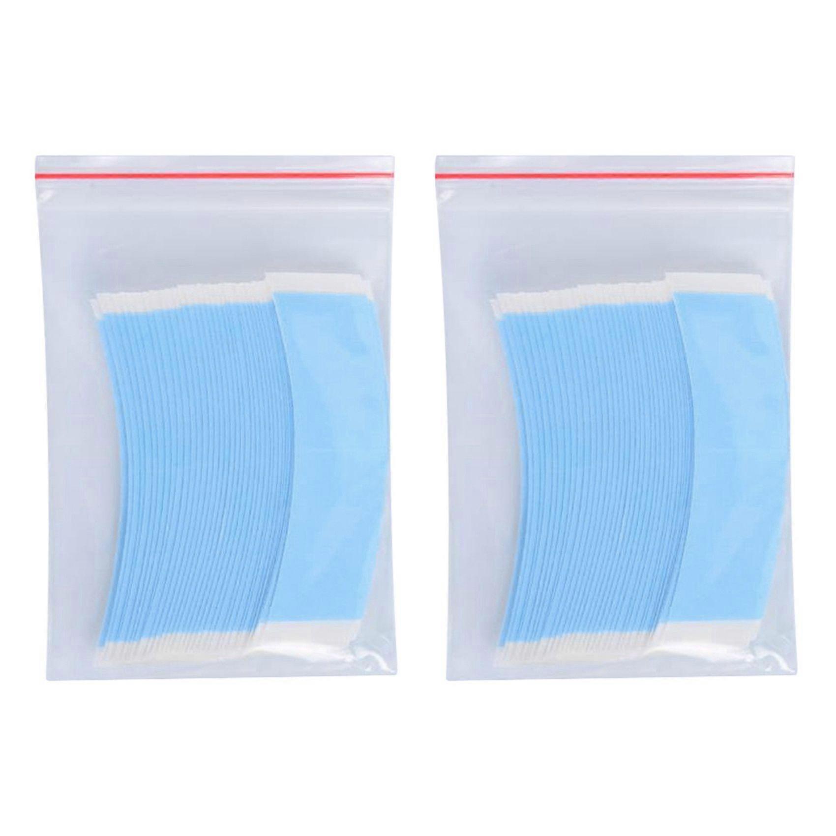 72Pcs/Lot Blue Strong Double Side Tape Extension Wig Tape Fixed Tape Arc Double Sided Tape for Toupee Lace Wig Adhesive