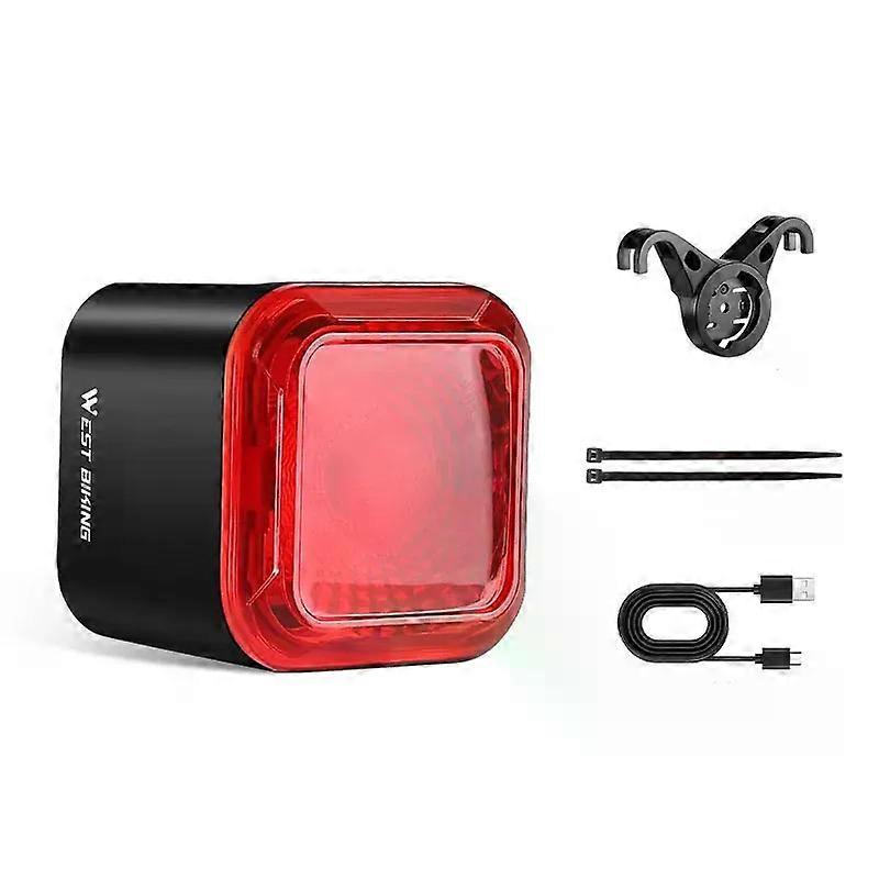 Cykel Baglygte Bremse Sensing Digital Power Display Auto Start/Stop Lang Udholdenhed Baglygte Cykling Tilbehør