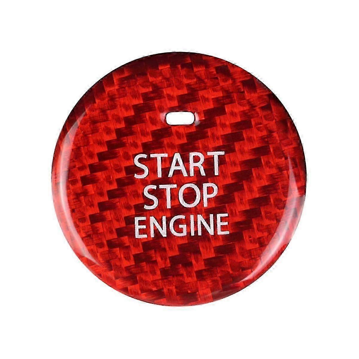 Engine Start Stop Button Ignition Device Sticker For 3 Axela -30 -30 Ev 2020-2022(red Carbon Fiber